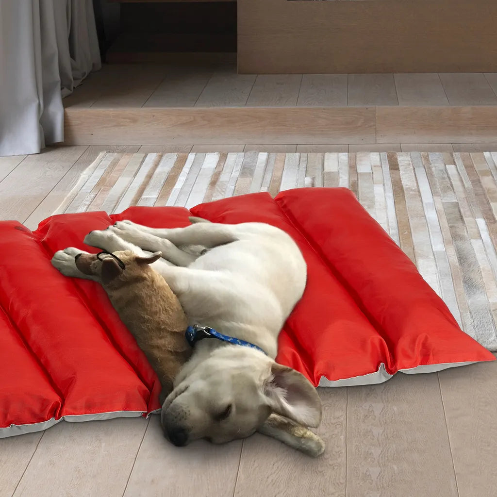  Hundekissen Faltbar Zum Mitnehmen Rot 80x60 Cm Hundematte Reisehundebett Kissen Schlafplatz Waschbar