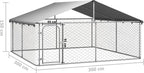  VidaXL Outdoor-Hundezwinger Mit Dach 300x300x150 Cm