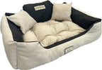  Großes Hunde- Und Katzenbett 100 X 75 Beige - Kingdog Größe L