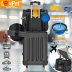  LOVPET® Hundebox Hundetasche Transportbox 2in1 Hunde & Katzentasche Hundetransportbox Inkl. Pet-Kissen + 3x Beutelrollen + Napf 44x31x36xm Transporttasche Für Haustiere, Haustiertransportbox, Farbe:Anthrazit