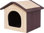  Hobbydog Hundehaus Hundehöhle Hundehütte Stoff INARI Tierhaus Beige Braun R2: 44 X 38 X 45 Cm