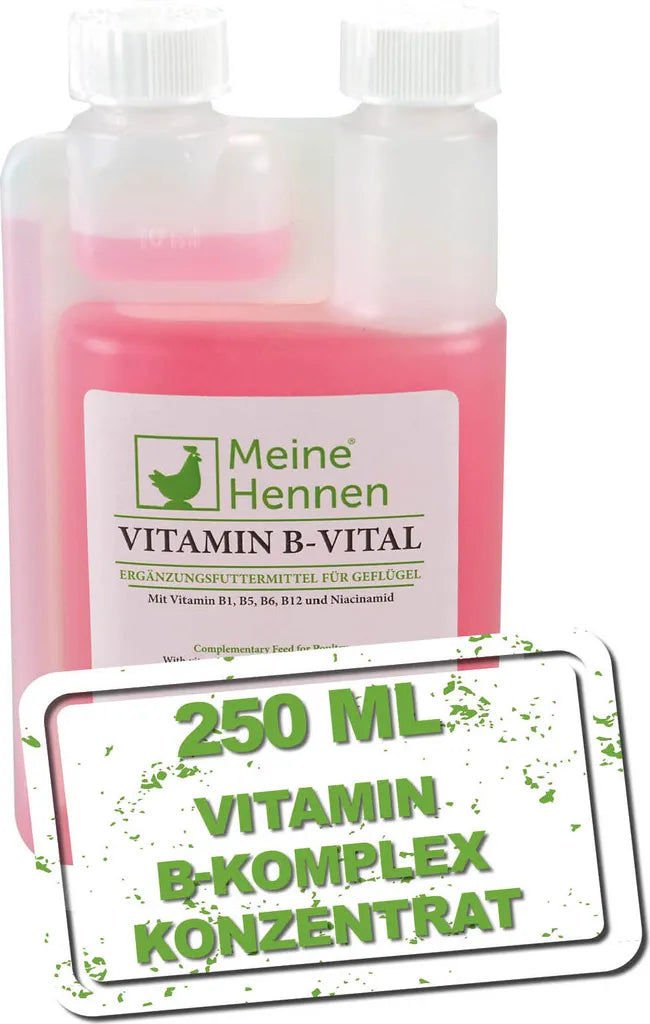  Meine Hennen Vitamin B- Vital 250 Ml, Vitamin B-Komplex Ergänzungsfuttermittel Für Hühner, Tauben Und Wachteln. Für Ihr Geflügel Zur Unterstützung Eines Normalen Nervensystems Und Stoffwechsels.
