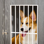  PawHut Hundekäfig Aus Holz Mit Tischoberfläche Schrank Kissen Erhöhtes Design Hundebox Hundehütte Hundekisten Für Mittelgroße Kleine Hunde Beistelltisch Design Innen Grau+Weiß 85 X 55 X 75 Cm