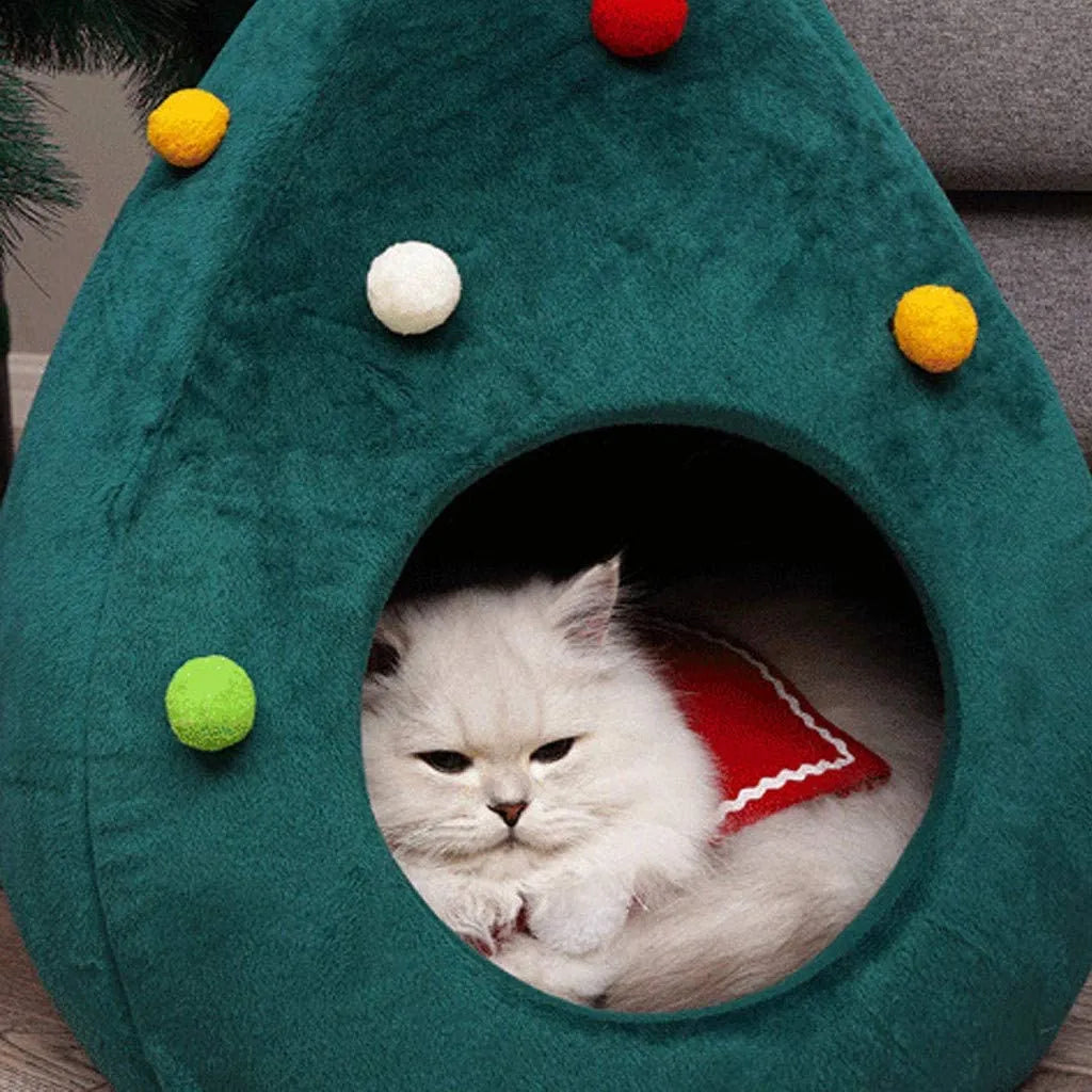  Katzenbett Waschbar Weihnachten Hundebetten Haustierbett Hundesofa Katzensofa Schlafplatz Für Katzen Hunde Mat