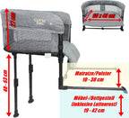  Close2Me HAPPY - Mittelgroßes Beistellbett Für Haustiere Bis 12 Kg, Inklusive Auflagepad Mit Kuschelrand
