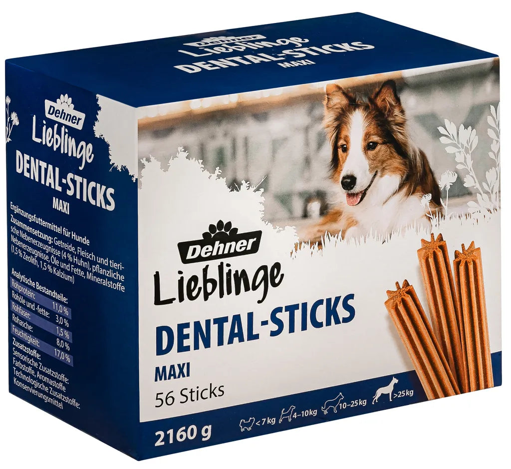  Dehner Hundesnack, Dental Sticks Maxi, Für Hunde Ab 25 Kg, 56 Stück, 2160 G