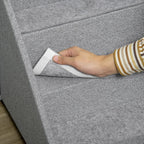  PawHut Hundetreppe 2 In 1, 4 Stufige Katzentreppe, Haustiertreppe Mit Stauraum, Hocker, Tiertreppe, Haustierrampe, Für Sofa, Bett, Polyester, Hellgrau, 84 X 45 X 49 Cm