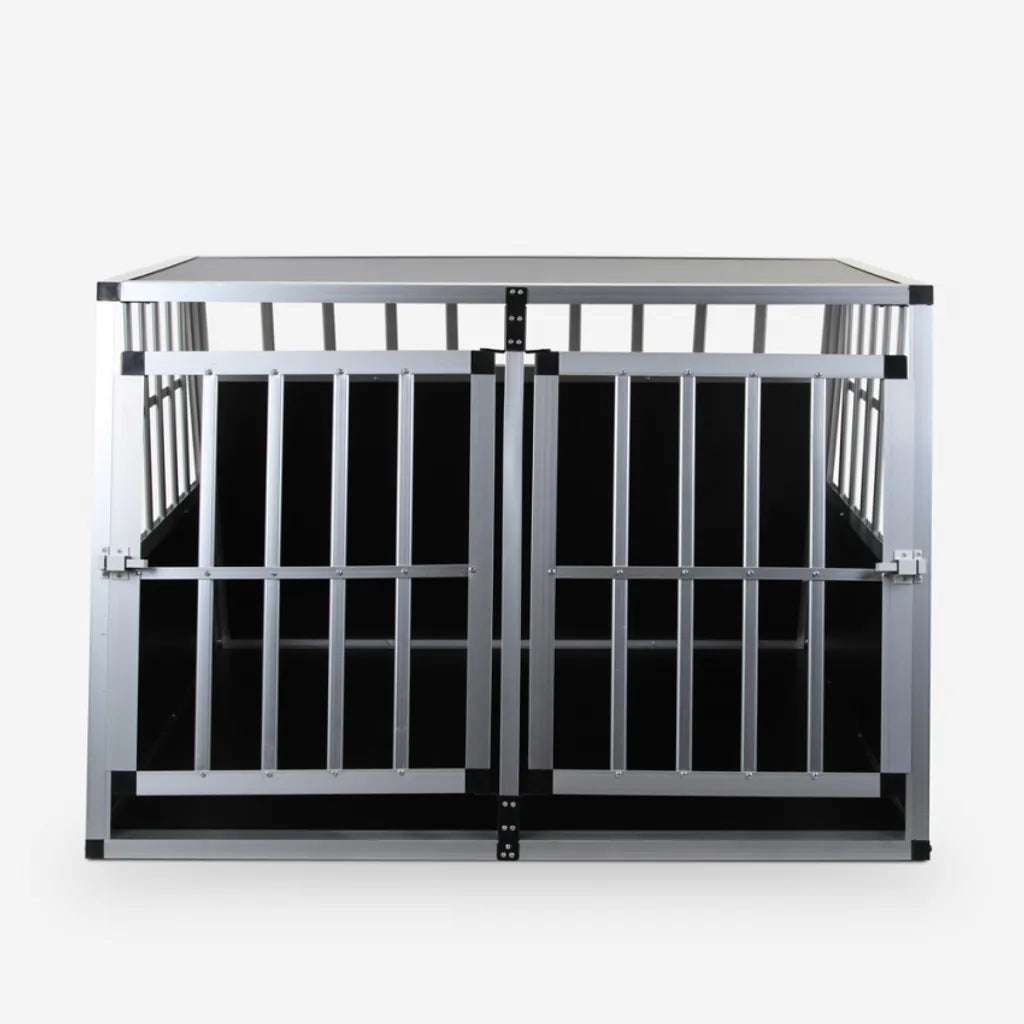  Doppelter Starrer Hundeträger Aluminiumkäfig 104x91x69cm Skaut XLHöhe (cm): 69, Breite (cm): 104, Tiefe (cm): 91, Zusammensetzung: ALUMINIUM, MDF, MELAMINE, Modelle: SKAUT XL