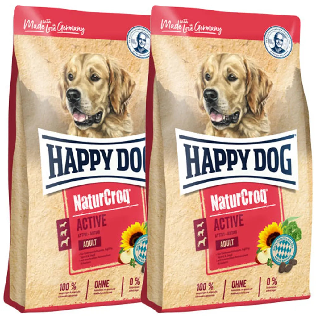  2 X 15 Kg Happy Dog NaturCroq Adult Active