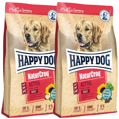  2 X 15 Kg Happy Dog NaturCroq Adult Active