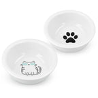  Navaris Futternapf Katze Futterstation Set - Keramiknapf Für Katzen Hunde - Keramik Fressnapf Set Futterbar Katzennapf - Spülmaschinenfest