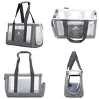  Haustier Tasche Tragbar Katze Handtasche Schultertasche Reise Handtasche Grau Hunde-Transportboxen L Größe 44*17*29cm