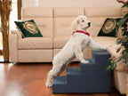  Hobbydog Hundetreppen Inari, Für Kranke Und ältere Tiere, Einganshilfe, Rampe Zwei Größen - 4 Stufen - 60 X 40 X 40 Cm [Größe: L] - Navyblau