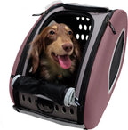  Hundetrolley, Hunderucksack, Hundetasche Modell '4 In 1' ... Bis 5kg Braun - Ibiyaya
