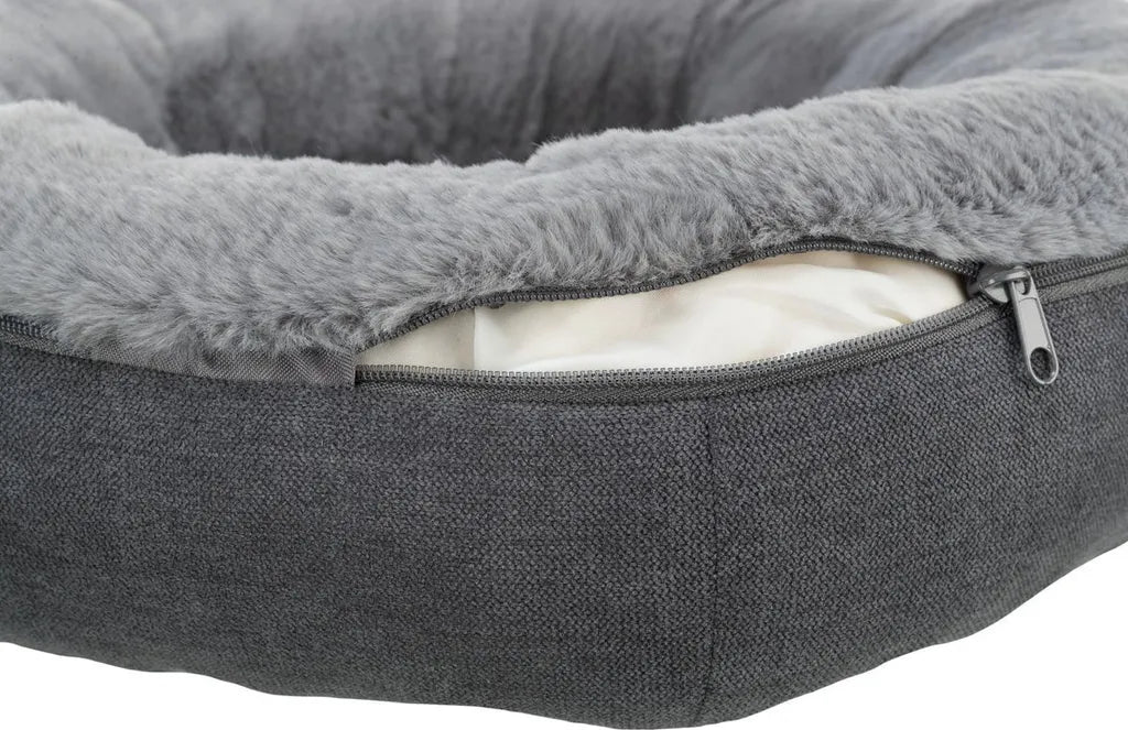  Donut Hundebett Bett Liano Grau, Maße:70cm Durchmesser