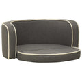  VidaXL Klappbares Hundesofa 76x71x30 Cm Waschbare Kissen Leinen Grau