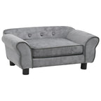  VidaXL Hundesofa Grau 72x45x30 Cm Plüsch