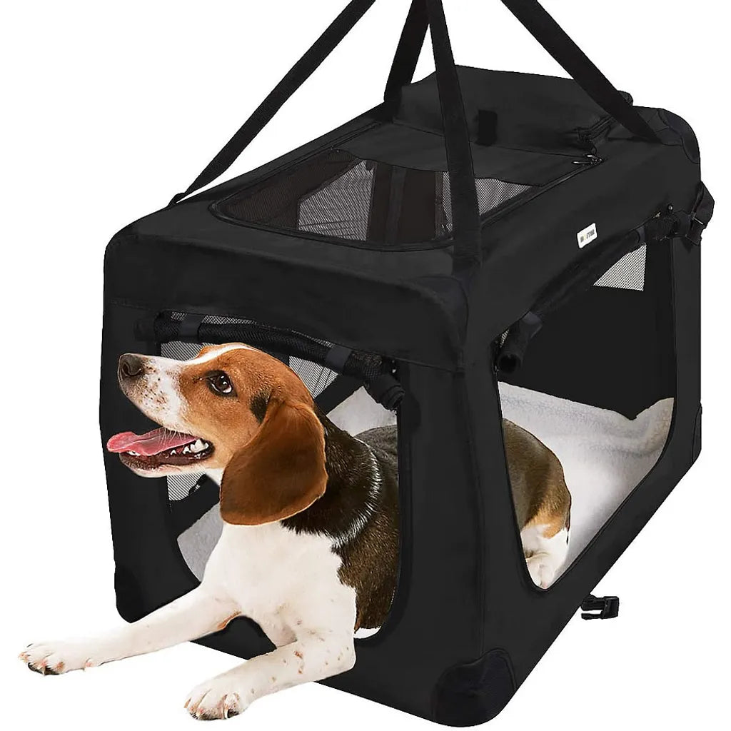 Mucola Hundebox L - 70 X 50 X 52 Cm Transportbox Hundetransportbox Faltbar Katzentransportbox Hundetasche