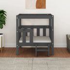  VidaXL Hundebett Grau 65,5x43x70 Cm Massivholz Kiefer