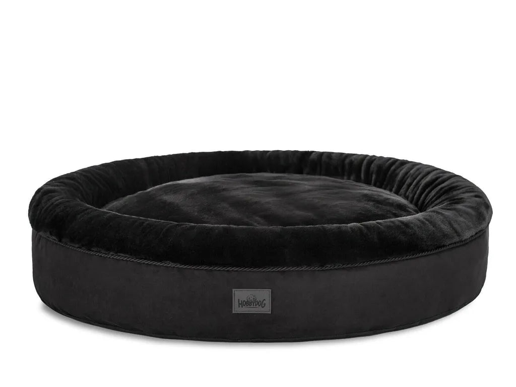  Hundebett Hobbydog RABBIT Tierbett Hundesofa Schlafplatz Couch Rund Plüsch XXL Schwarz