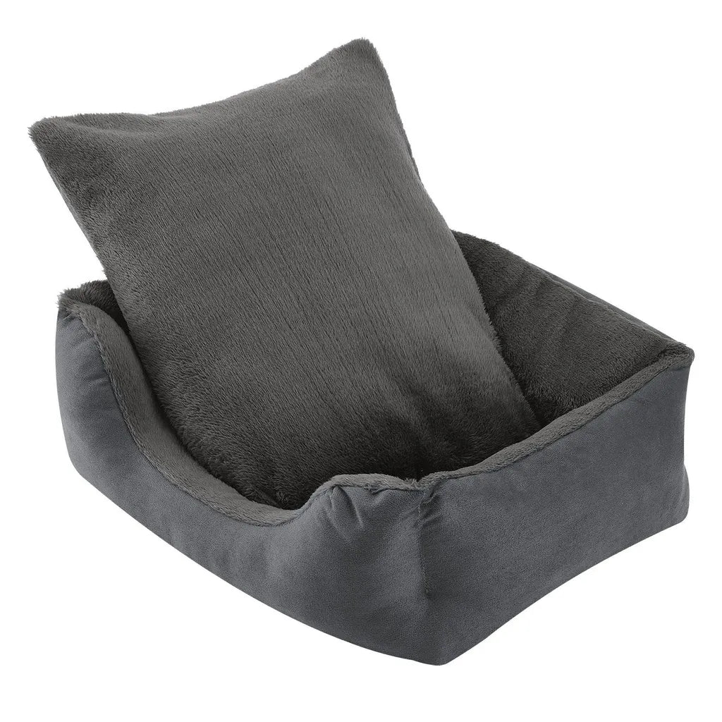  Juskys Hundebett Eila S – Hundekorb 50 X 37 X 15 Cm – Orthopädisches Hundekissen Waschbar & Flauschig - Haustierbett Für Kleine Hunde & Katzen In Grau