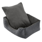  Juskys Hundebett Eila S – Hundekorb 50 X 37 X 15 Cm – Orthopädisches Hundekissen Waschbar & Flauschig - Haustierbett Für Kleine Hunde & Katzen In Grau