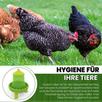  Futterautomat Mit Füßen, 4 Kg Grün I Hühner, Geflügel Futterspender I Automatischer Spender Für Hühnerfutter I Futterstation Aufhängbar I Wasserdichter Automat I Zubehör Zucht, Farming