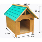 Mucola 95CM Hundehütte Wetterfest Hundekäfig Holz Hundehaus Haustierhütte Hundehöhle