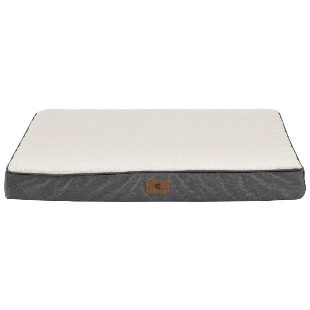  Juskys Hundebett Milow Orthopädisch - 112x81 Cm - Hundekissen Flauschig & Formstabil - Bezug Abnehmbar & Waschbar – Hundesofa Für Große Hunde - Beige