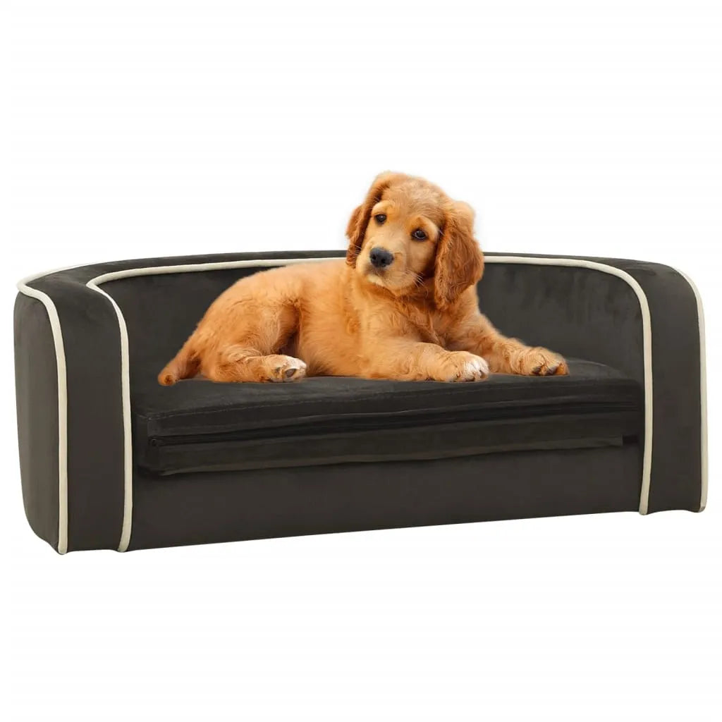  VidaXL Hundesofa Klappbar Dunkelgrau 73x67x26 Cm Plüsch Kissen