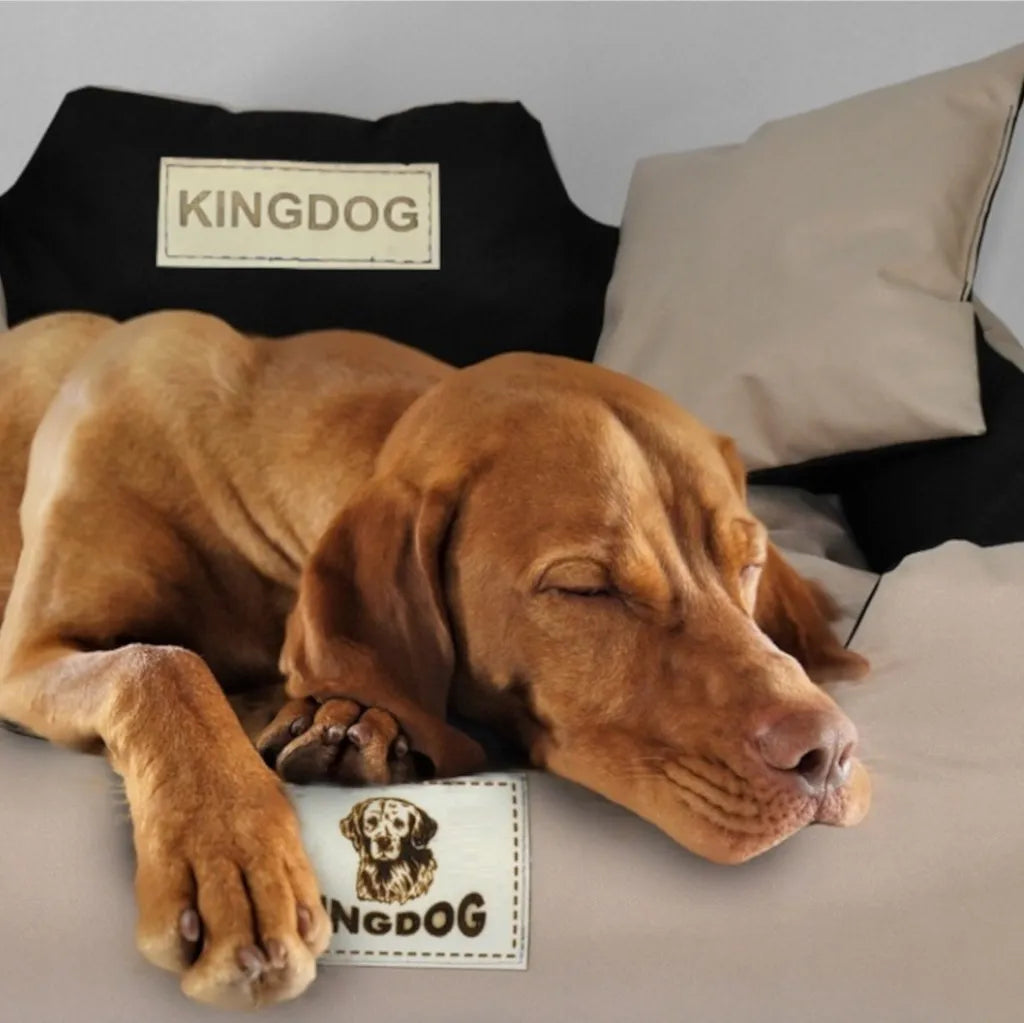 Großes Hunde- Und Katzenbett 75 X 65 Dunkelgrau - Kingdog Größe M