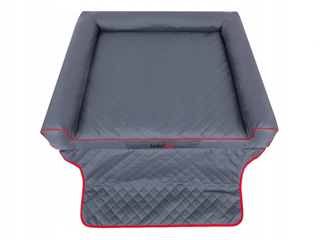  VIKI TRUNK Hobbydog Das Lager - Bett, Die Couch Für Einen Hund Zum Kofferraum, R1 - 90 X 70 X 20 Cm, Grau