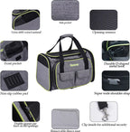  Transporttasche Katze Und Kleine Hunde Im Auto, Katzentransportbox Katzen Transporttasche & Hundebox Für Den Transport Von Hund & Katze Im Auto Oder In Der Bahn 44.5 * 33 * 28cm (Grau)