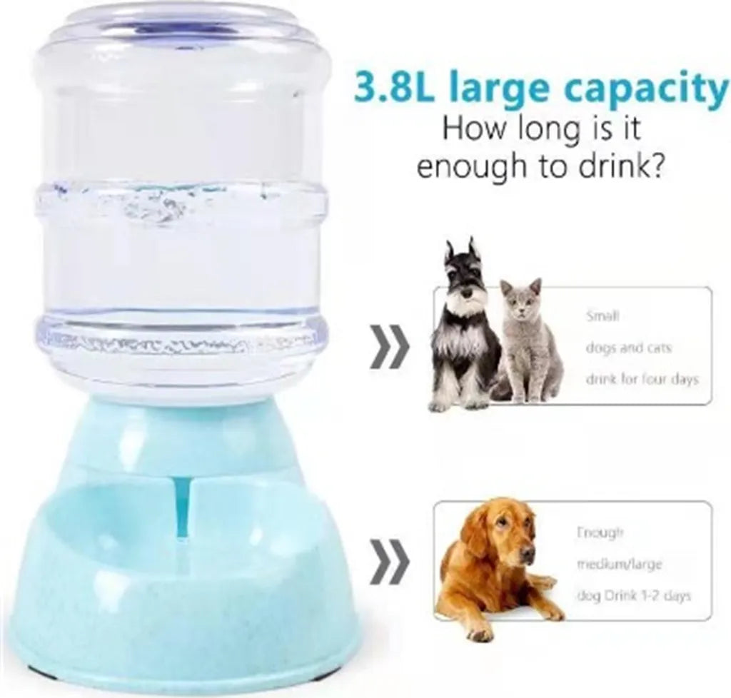  2X 3.8L Automatischer Feeder Futterautomat Haustiere Automatischer Futter Tränkesatz Futterautomat Und Wasserspender Für Hunde Katzen Haustiere Tiere (grau)