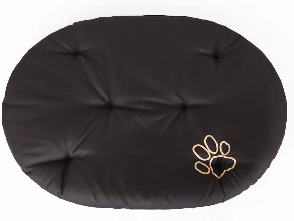  HobbyDog Ovales Kissen, Hundekissen, Bett, Katzenbett, Haustiermatratze, M, R3: 58 X 43 Cm, Schwarz
