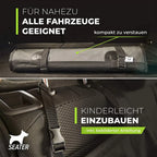  GÜTEWERK SEATER Hundesitz Für Auto Rücksitz Für Kleine Bis Mittlere Hunde Max 45 Cm Schulterhöhe - Stabiles & Wasserfestes Material Schwarz - Hunde-Autositz Für Rückbank Faltbar - Schutz Für Autositze