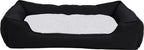  VidaXL Hundebett Schwarz-Weiß 65x50x20 Cm Fleece Leinenoptik