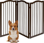  COSTWAY Absperrgitter Hunde, Schutzgitter Kieferholz Flexibel, Treppengitter Hundeabsperrgitter Tuerschutzgitter