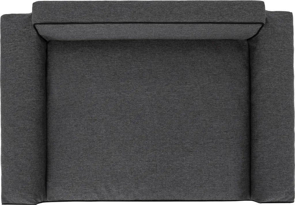  Hundebett GLAMOUR Bett Sofa Schlafplatz Ökoleinen Gewebe Kissen Korb SCHWARZ XXL 116x78 Cm