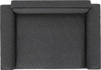  Hundebett GLAMOUR Bett Sofa Schlafplatz Ökoleinen Gewebe Kissen Korb Schwarz XL 98x66 Cm