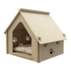  Hundehaus Otterup Hundehütte Hundehöhle Für Kleine Hunde 54 X 53 X 52 Cm Kleintierhaus Mit Pfotendesign Sperrholz