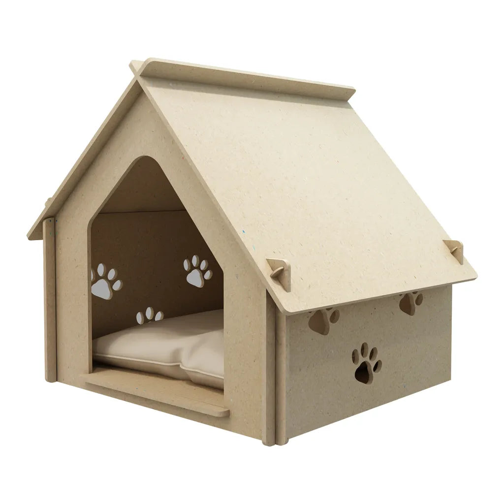  Hundehaus Otterup Hundehütte Hundehöhle Für Kleine Hunde 54 X 53 X 52 Cm Kleintierhaus Mit Pfotendesign Sperrholz