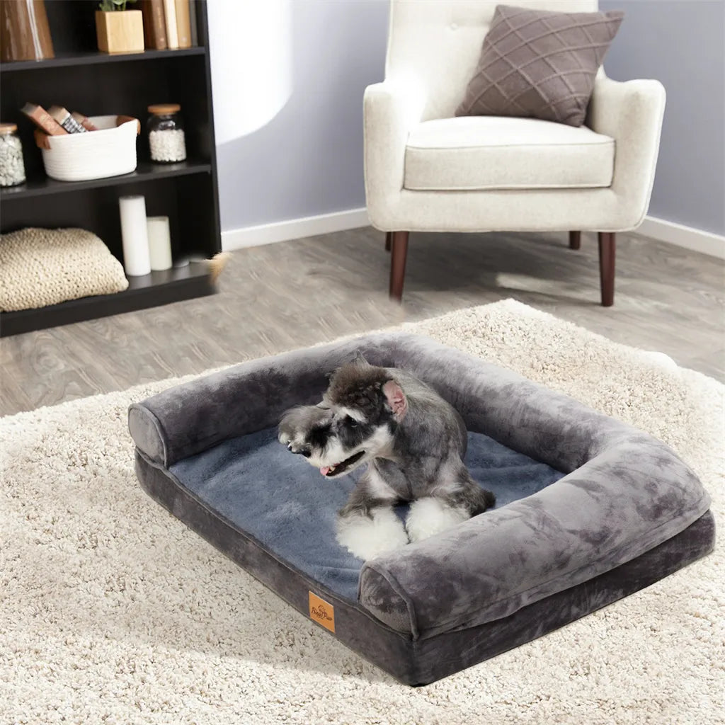  WISFOR Hundesofa Orthopädisch Hundebett Hundecouch Für Große Hunde, Wasserfest Waschbar Bezug Abnehmbar XL: 120x90x20cm