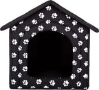  BUDCWL2 R4 Hundehöhle Katzenhöhle Hundebett Katzenbett Hundehaus Schlafplatz Hundekorb Hund Haus Hundehütte Schwarz In Den Pfoten R4: 60 X 55 X 60 Cm