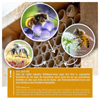 Wildtier Herz I 200 Insektenhotel Nisthülsen Ø 8mm, Längere Lebensdauer Als Pappröhrchen Aus Papier, Niströhren Füllmaterial Nisthilfe Bienen, Wildbienen