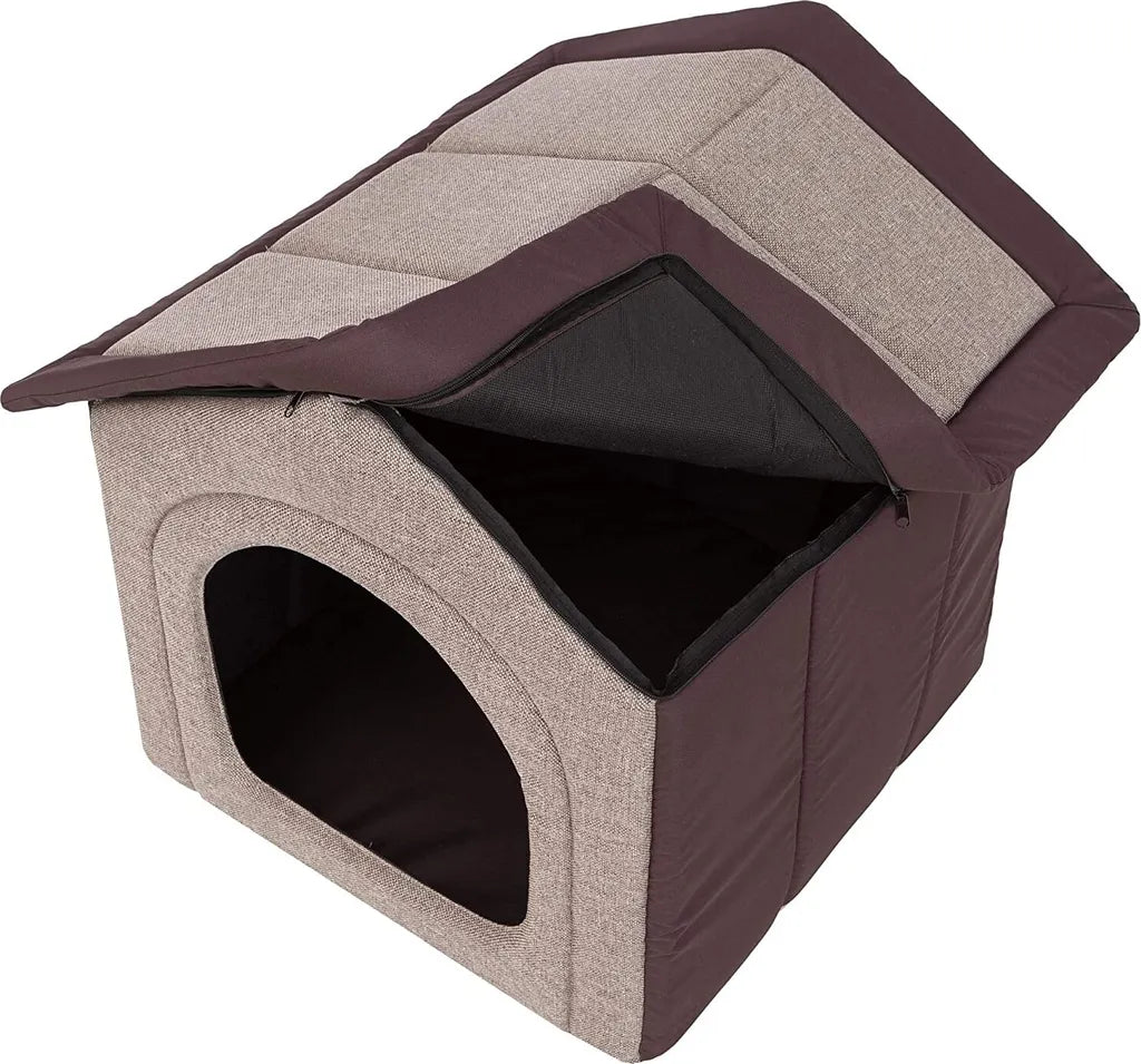  Hobbydog Hundehaus Hundehütte Schlafplatz Beruigungsplatz Beruigungshöhle Cappuccino Braun R5 70 X 60 X 63 Cm