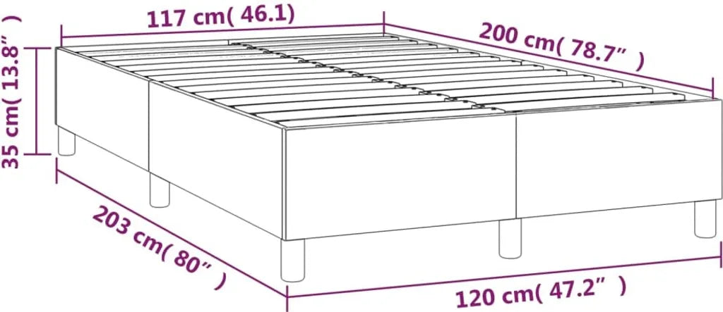  VidaXL Boxspringbett Dunkelbraun 120x200 Cm Stoff