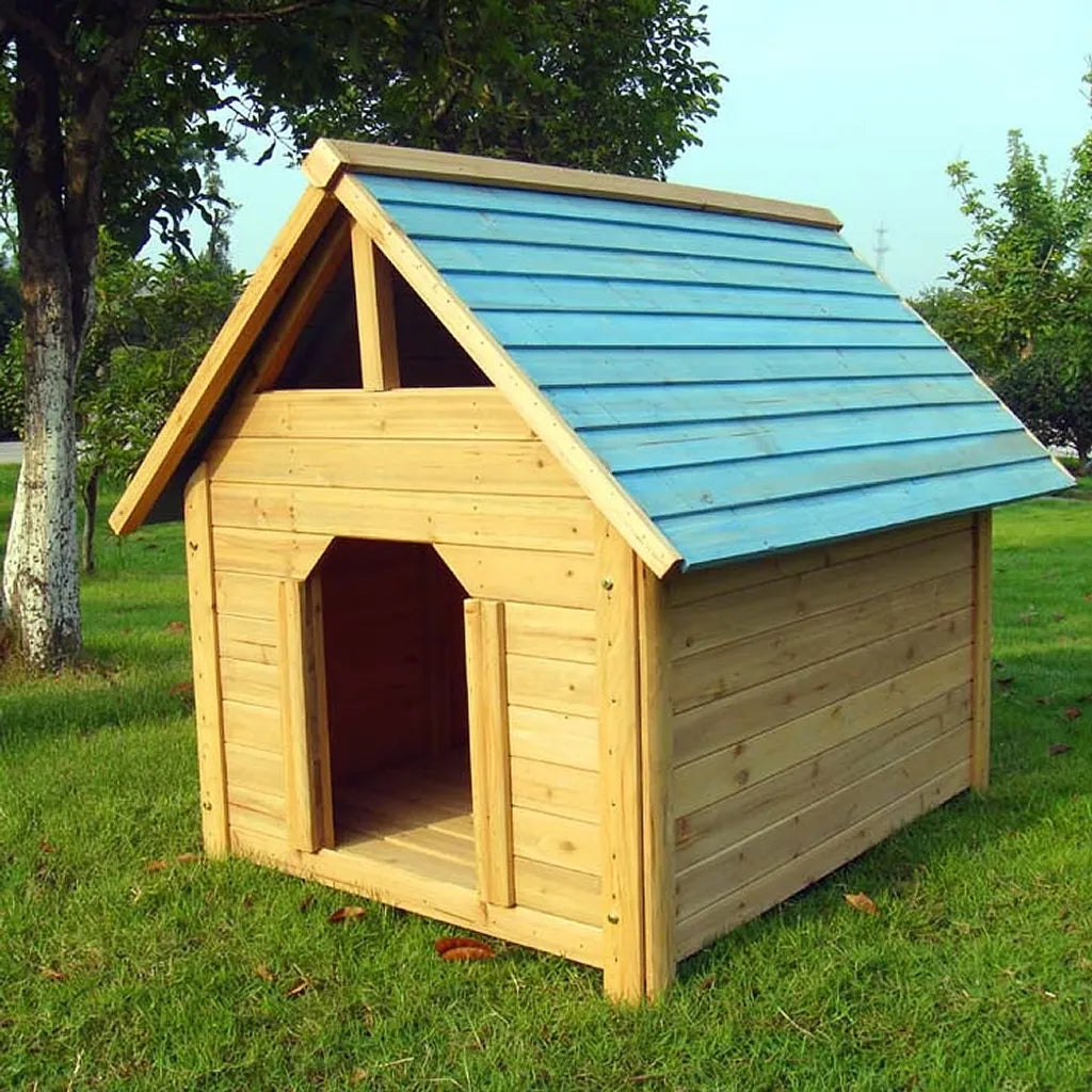 Mucola 95CM Hundehütte Wetterfest Hundekäfig Holz Hundehaus Haustierhütte Hundehöhle