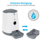  MEDION Smarter Futterautomat (Futterspender Für Hunde Und Katzen, Trockenfutter, Fütterungszeiten, Portionenanzahl, Steuerung Per App, HD-Video Kamera, MD60228)