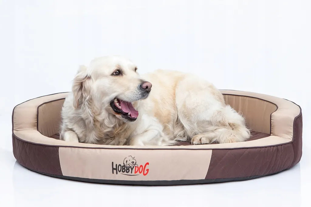  RINGO Hobbydog Hundebett - Katzenbett - Sofa - Schlafplatz - Hundematratze - Korb, R2 - Durchmesser 78 Cm, Braun